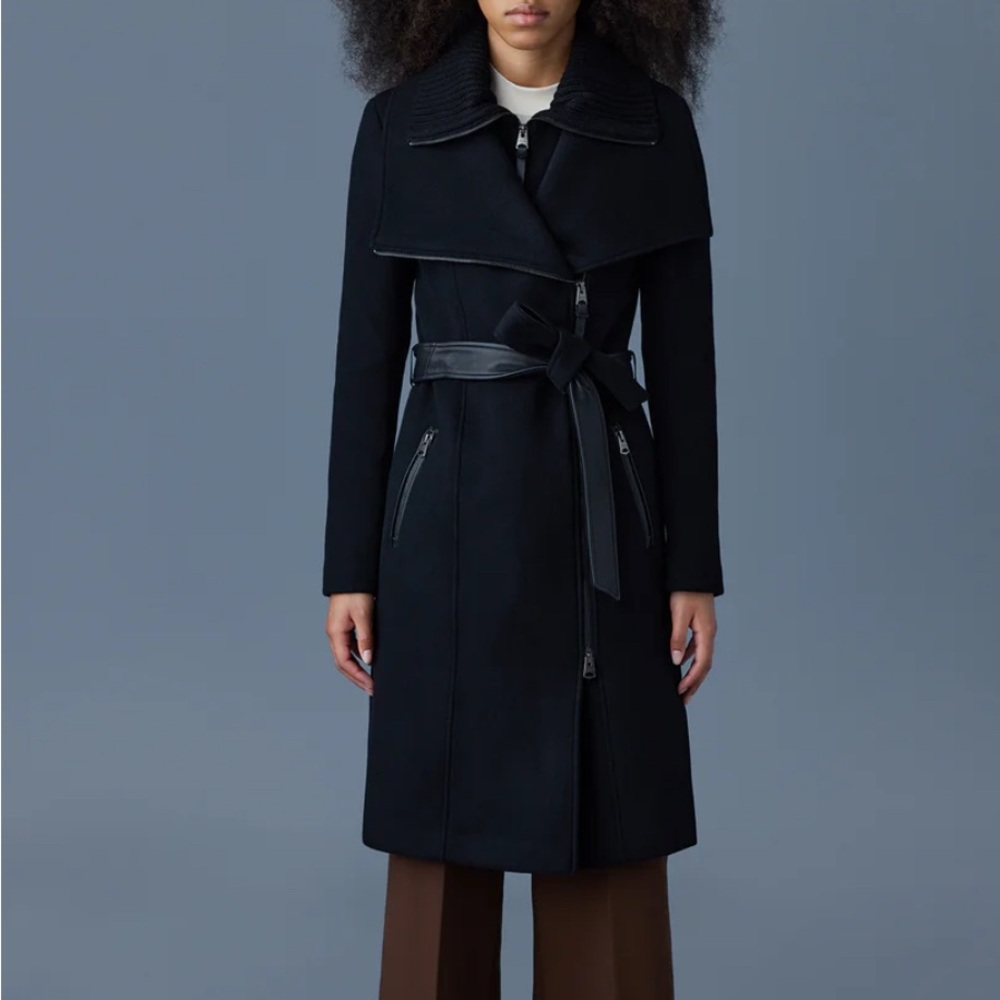Mackage Black Belted Coat